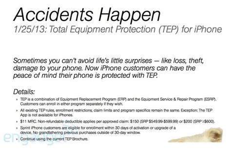 Sprint offering Total Equipment insurance for iPhone on.